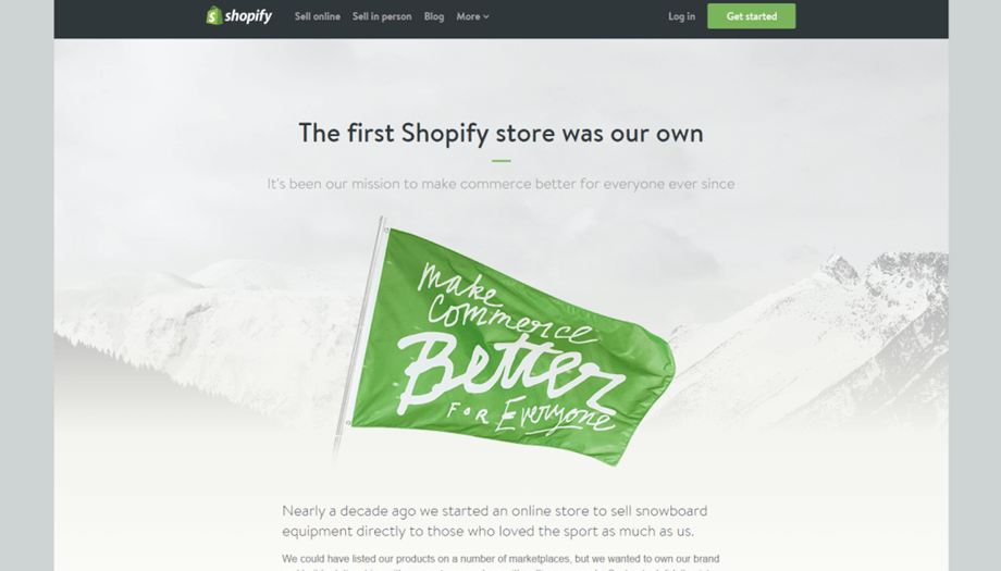 Screenshot of Shopify’s compelling About Us page | 8 Signal, El Paso & Las Cruces